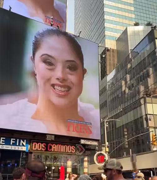 Tabia Kock featured at Times Square